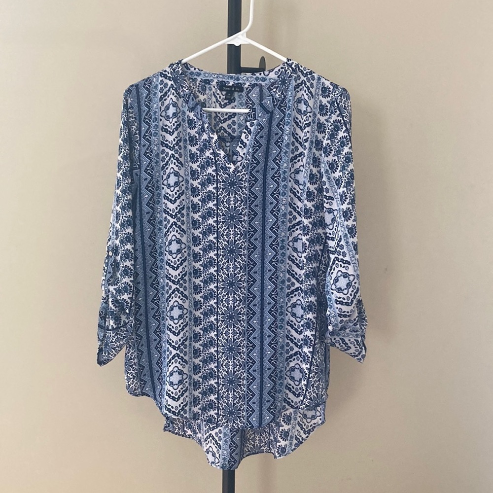 Sami & Jo 3/4 Length Blue Tunic Size Medium